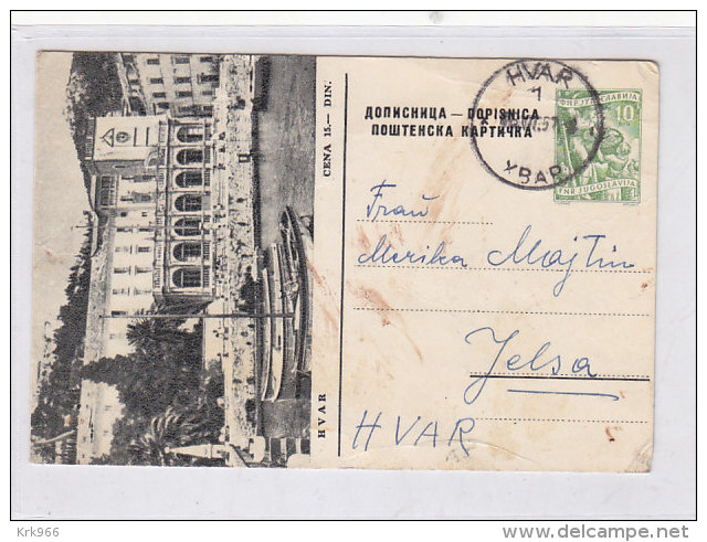 YUGOSLAVIA,postal Stationery HVAR - Ganzsachen