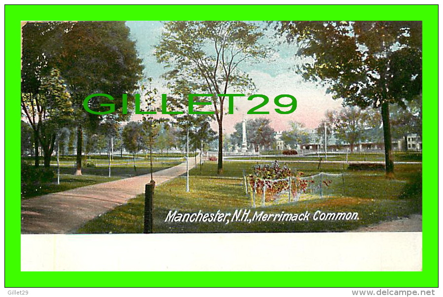 MANCHESTER, NH - MERRIMACK COMMON - UNDIVIDED BACK -  THE HUGH C. LEIGHTON CO - - Manchester