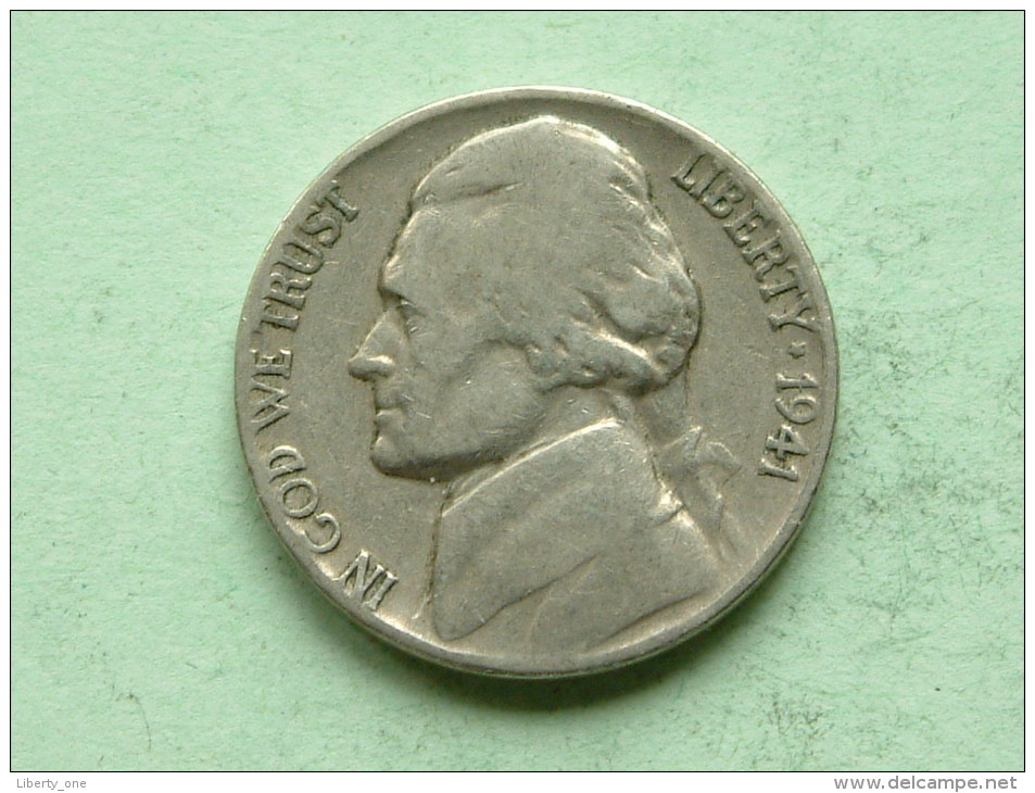 1941 - FIVE CENTS / KM 192 ( Uncleaned Coin / For Grade, Please See Photo ) !! - 1909-1958: Lincoln, Wheat Ears Reverse