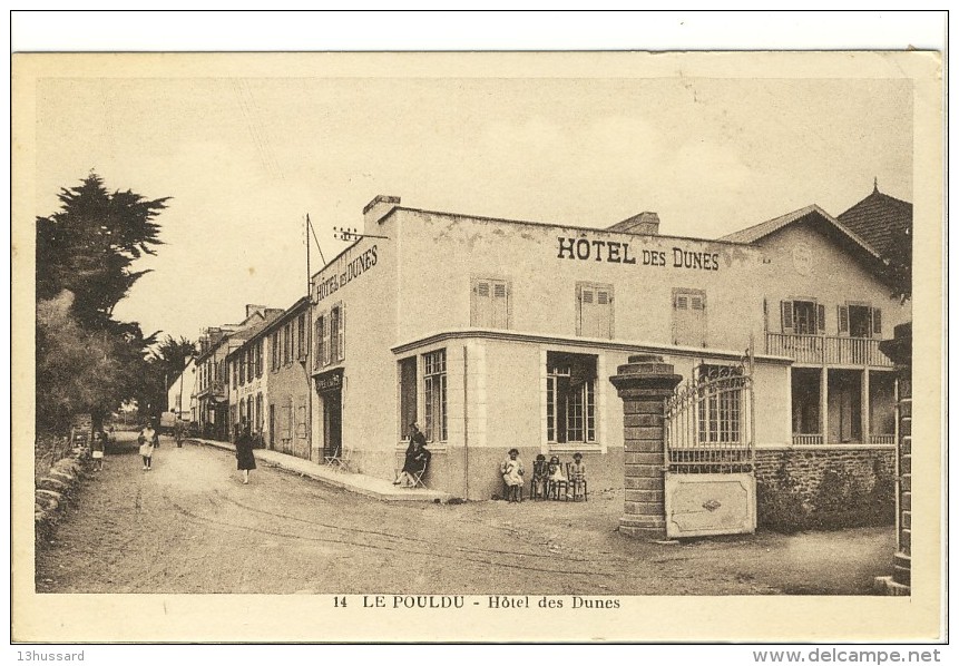 Carte Postale Ancienne Le Pouldu - Hôtel Des Dunes - Le Pouldu