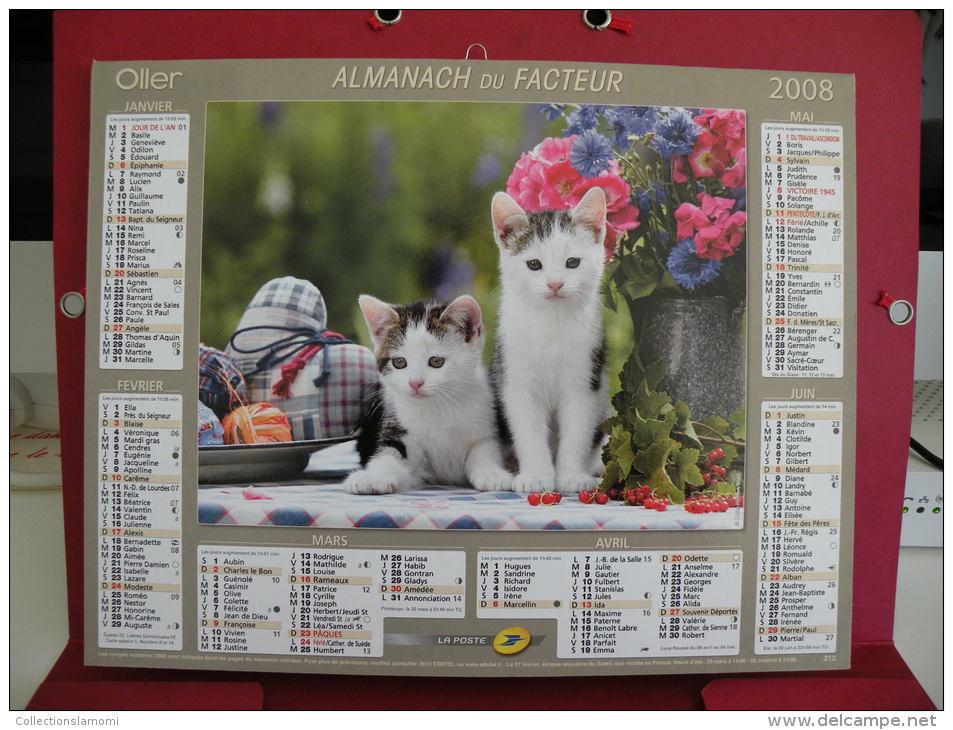 Les Chatons , Calendrier Almanach Du Facteur - Oller - 2008 - 2 Photos - Grand Format : 2001-...