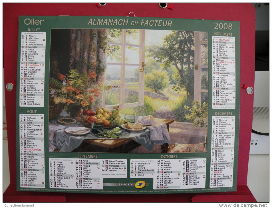 Tableaux , Calendrier Almanach Du Facteur - Oller - 2008 - 2 Photos - Grand Format : 2001-...