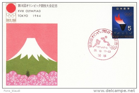 J.O. De Tokyo 1964 - Marque Postale Spéciale Hand-ball  - FRANCO DE PORT - Hand-Ball
