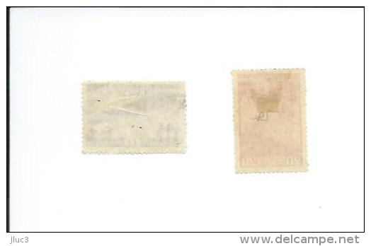 OPA22+24 - URSS 1931 - LES 2 BONS TIMBRES  N° PA 22 + 24 (YT) Ayant Voyagé - Poste Aérienne - Construction De Dirigeable - Usati