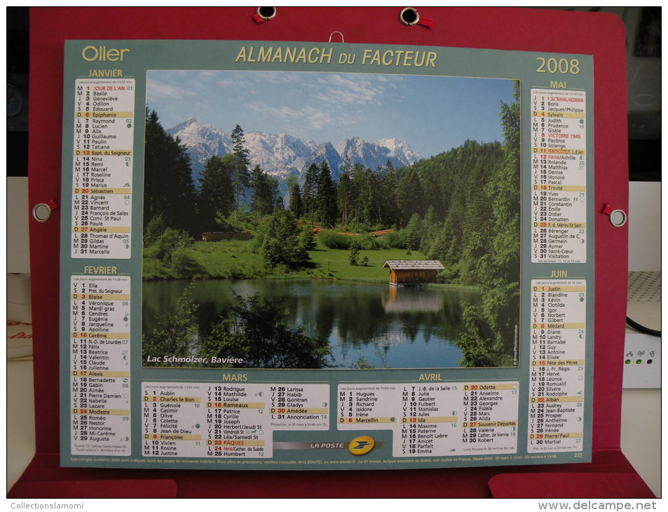 Lac Schmölzer, Bavière / Massif Du Mont Blanc , Calendrier Almanach Du Facteur - Oller - 2008 - 2 Photos - Grand Format : 2001-...