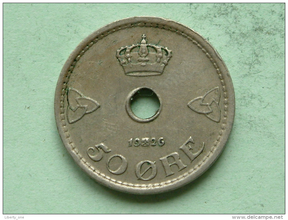 1926 - 50 ORE / KM 386 ( Uncleaned Coin / For Grade, Please See Photo ) !! - Norvège