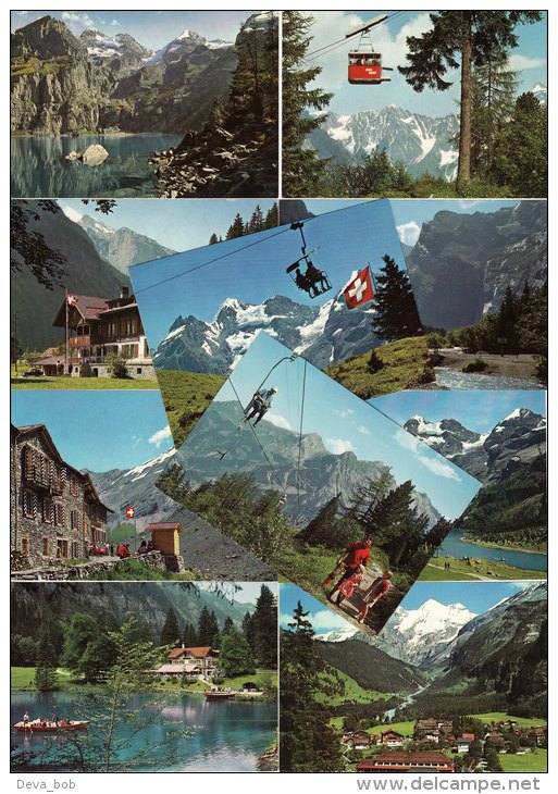 10 1950s Photo Cards Kandersteg Switzerland Mountain - Géographie