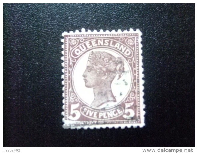 QUEENSLAND  1895 - 96   --    QUEEN VICTORIA --   Yvert & Tellier Nº  73 º FU   Crown And  Q - Gebruikt