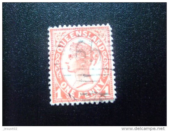 QUEENSLAND  1895 - 96   --    QUEEN VICTORIA --   Yvert & Tellier Nº  76 º FU   Crown And  Q   SG N 229 FU - Used Stamps