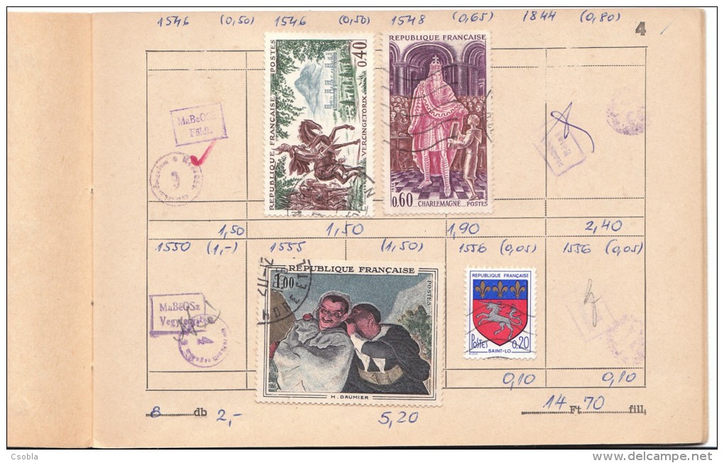 Stamps exchange books: Poland, France, USA, USSR, Romania (b 11)