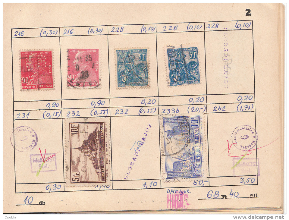 Stamps exchange books: Poland, France, USA, USSR, Romania (b 11)