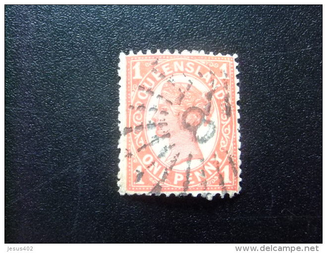 QUEENSLAND  1897 - 1900   --    QUEEN VICTORIA --   Yvert & Tellier Nº  78 FU   Crown And  Q  SG N 232 FU - Used Stamps