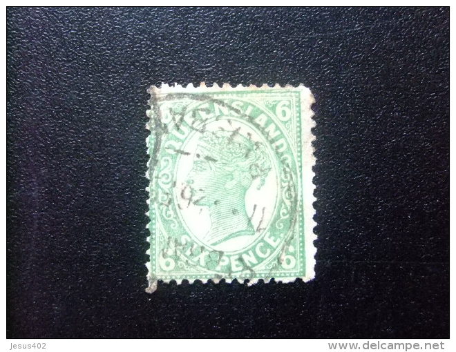 QUEENSLAND  1897 - 1900   --    QUEEN VICTORIA --   Yvert & Tellier Nº  85 FU   Crown And  Q  SG N 250 FU - Used Stamps