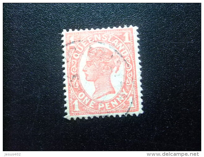 QUEENSLAND  1907 - 1910   --    QUEEN VICTORIA --   Yvert & Tellier Nº  93 A FU    Crown And  A - Usados