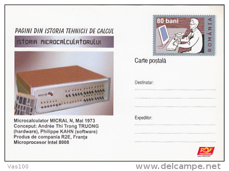 COMPUTERS, MICRO COMPUTER, PC STATIONERY, ENTIERE POSTAUX, 2007, ROMANIA - Computers