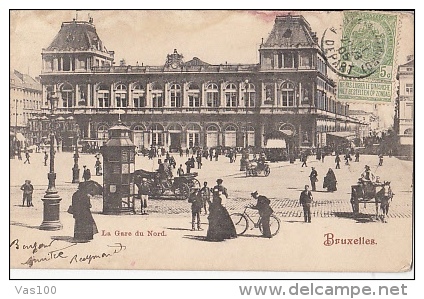 CPA BRUXELLES- LA GARE DU NORD - Vervoer (openbaar)