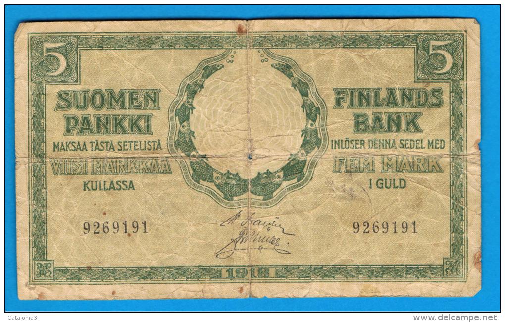 FINLANDIA - FINLAND =  5 Mark 1918  P-36 - Finland