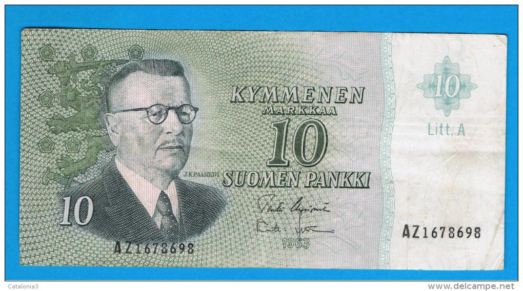 FINLANDIA - FINLAND =  10 Markka 1963  P-100 - Finnland