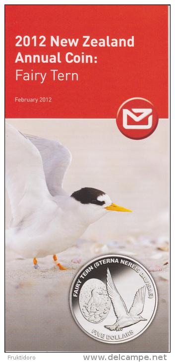 New Zealand 2012 Brochure About  Annual Coin Fairy Tern - Bird - Materiaal