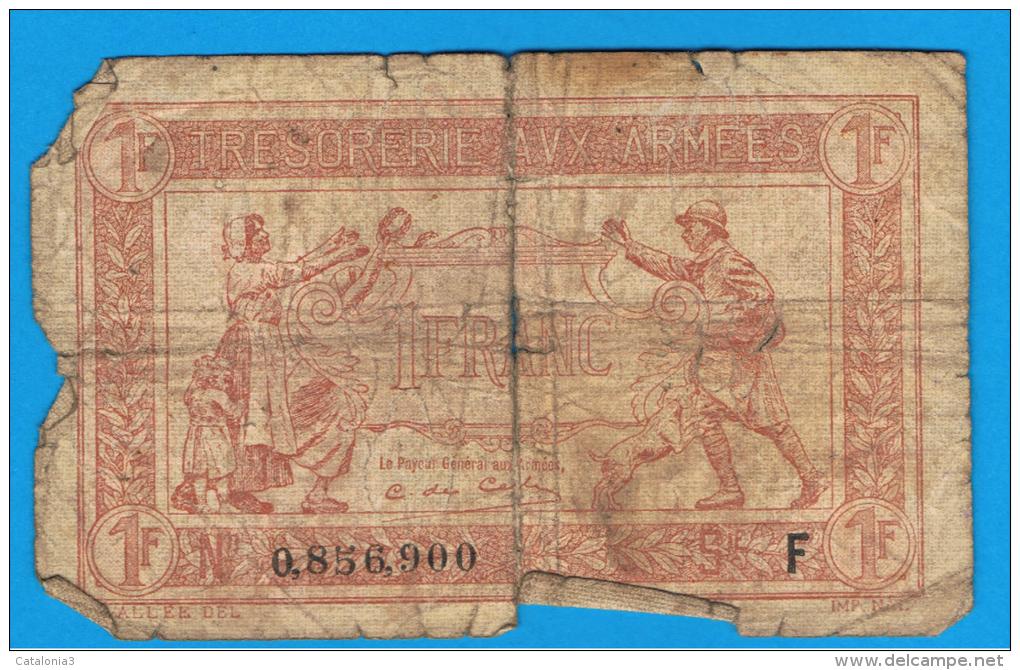 FRANCIA - FRANCE = 1 Franc ND (1917) 1ª Guerra Serie F - 1917-1919 Trésorerie Aux Armées