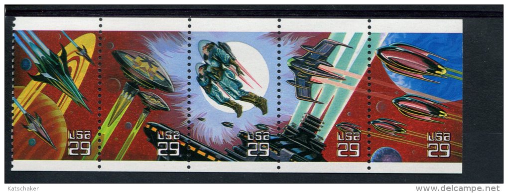 223005503 USA 1993 ** MNH SCOTT 2745a Space Fantasy - Unused Stamps