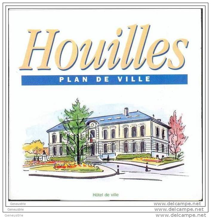 Carte Plan De La Ville De Houilles 78 Yvelines - Carte Topografiche