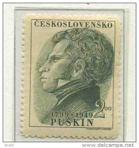 1949 Cecoslovacchia, Nascita Puskin , Serie Completa Nuova (**) - Unused Stamps