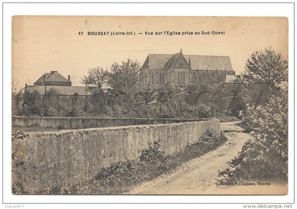 Boussay (44) : Le Chemin Sud-Ouest Menant à L'église En 1945  PF. - Boussay