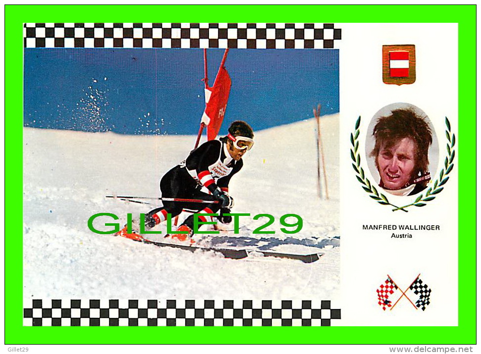 SPORTS D'HIVER - SKI SLALOM - MANFRED WALLINGER, AUSTRIA - No 3  SERIE ESQUI - - Sports D'hiver