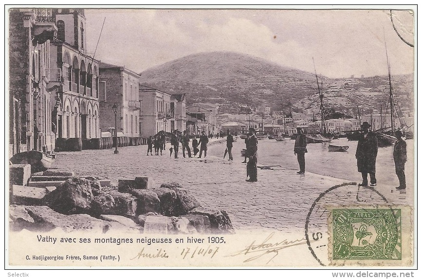 Greece 1907 Samos - Vathy To Austria - Samos