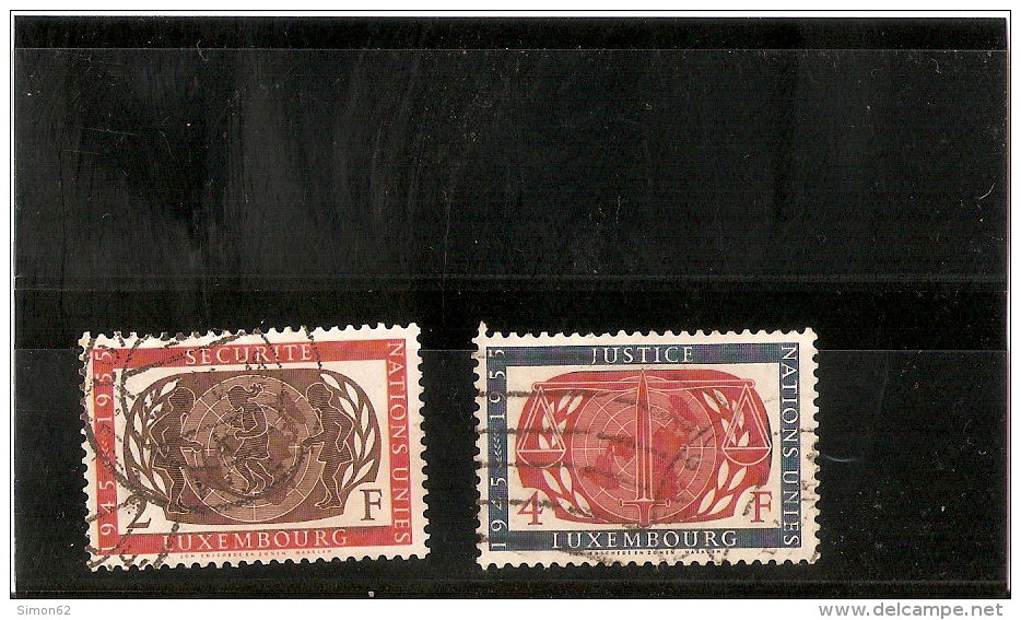 LUXEMBOURG  N°497/498 OBLITERE  1955 - Gebruikt