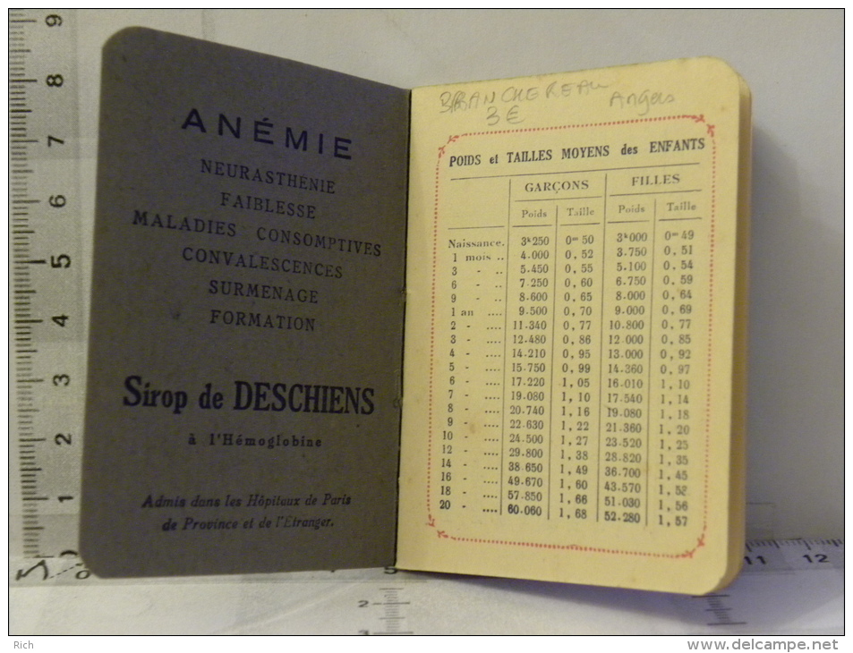 Calendrier 1933 Almanach - 49 Maine Et Loire, Angers, Branchereau - Pub Pharmacie Sirop De Deschiens - Klein Formaat: 1921-40