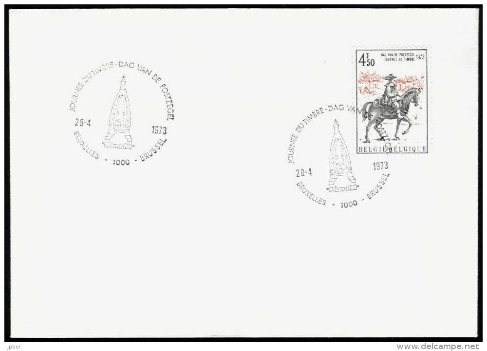 Belgique - CB048 - Journée Du Timbre - Dag Van De Postzegel - 1973 - Obl. 1er Jour - Courrier Tour Et Tassis - Cartas & Documentos