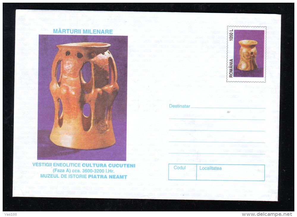 CUCUTENI CULTURE(PHASE A, PHASE A-B & B ) , (2X) COVER  STATIONARY,UNUSED,ROMANIA - Préhistoire