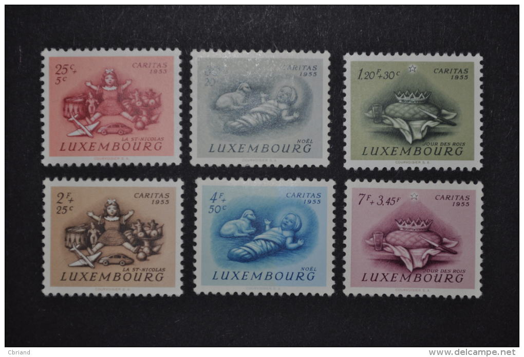 1955, Nos 500 à 505 ** (charnière) - Unused Stamps