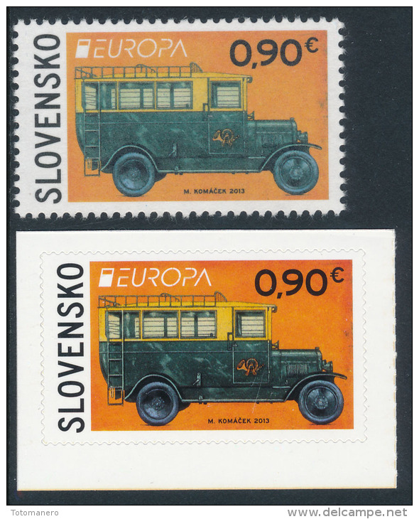 SLOVAKIA/Slowakei/Slovens Ko EUROPA 2013 "The Postman Van" Set Of 2v, Gummed & Adhesive** - 2013