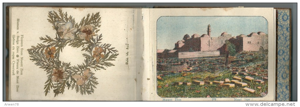 carnet souvenir de l'occupation anglaise a jerusalem herbier bois d'olivier 1917 W II tout scané