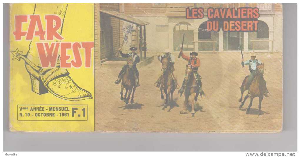 LES MINIS-POCHES-N° 10 OCTOBRE 1967-FAR WEST-LES CAVALIERS DU DESERT-MINI ROMANS PHOTO 8 CM X 17 CM-190 PAGES ENV - Aventure