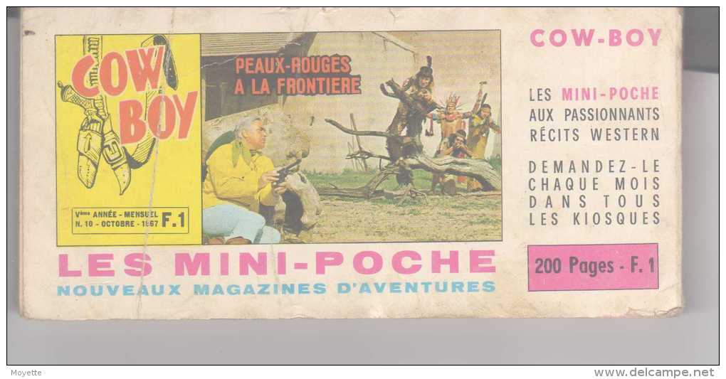 LES MINIS-POCHES-N° 10 OCTOBRE 1967-FAR WEST-LES CAVALIERS DU DESERT-MINI ROMANS PHOTO 8 CM X 17 CM-190 PAGES ENV - Aventure