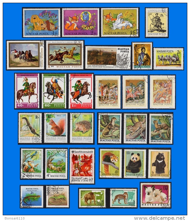 HU 0001-0001, Collection Of 32 CTO Stamps Mainly In Animals Theme - Sammlungen