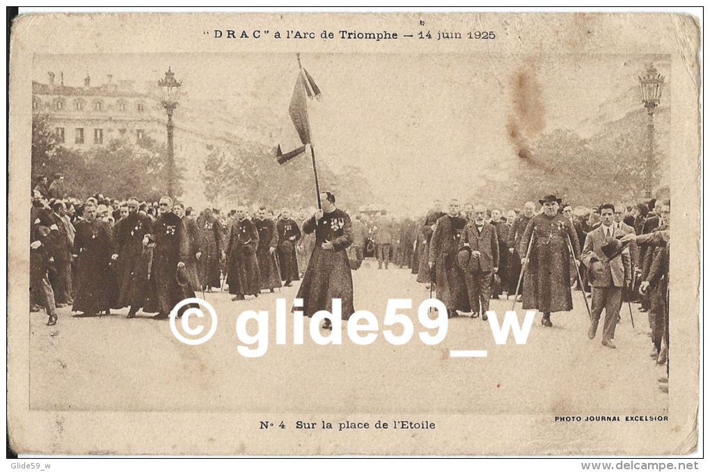 "DRAC" à L'Arc De Triomphe - 14 Juin 1925 - Sur La Place De L'Etoile - N° 4 (Photo Journal Excelsior) - Manifestazioni