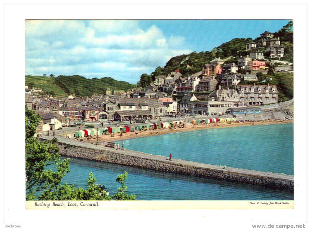 Royaume Uni: Bathing Beach, Looe, Cornwall (13-2069) - Other & Unclassified