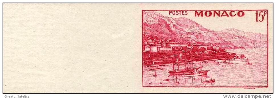 MONACO 1943 HARBOR SC#174B IMPERF Non-dentele MNH ** Neuf SHIPS,CASTLE (DEB4) - Other & Unclassified