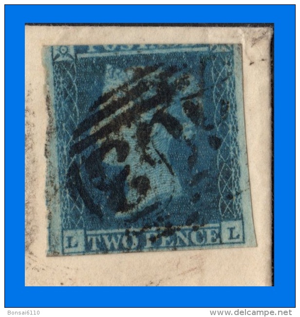 GB 1841- 0011, 2d Blue Imperf  Wmk SC SG14 Cover Oxford-Halifax (2 Scans) - Lettres & Documents