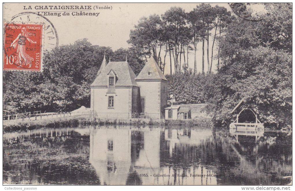 Cp , 85 , LA CHATAIGNERAIE , L'Etang Du Châtenay - La Chataigneraie