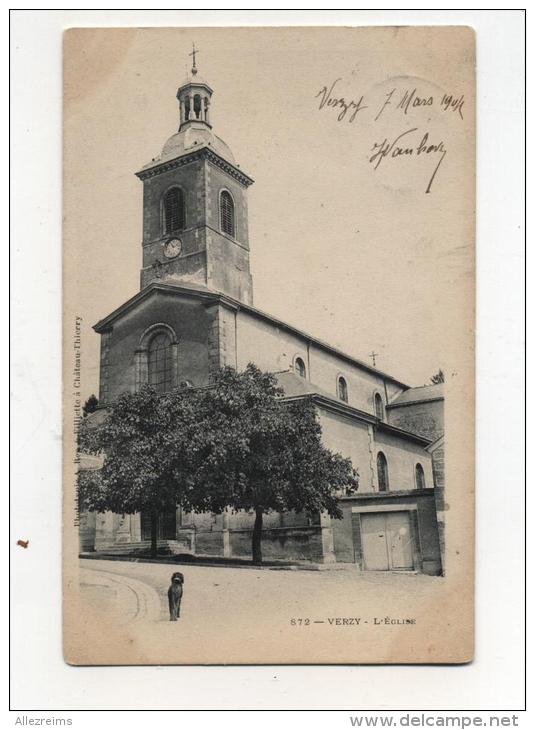 CPA  51: VERZY  église 1904    VOIR  DESCRIPTIF  §§§§ - Verzy