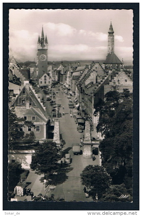 AK Straubing A.d. Donau, Bayern, Kirche, Autos, Church, Automobile, Oldtimer - Straubing