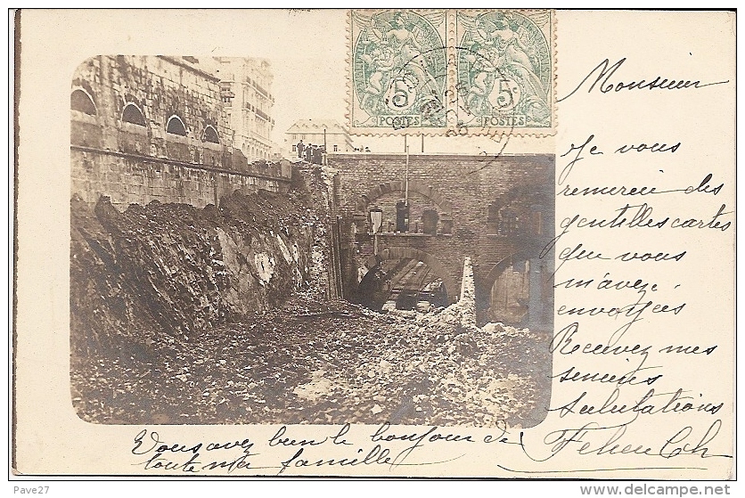 Carte Photo Percement Chemin De Fer - Trains - Pont - 1905 - Algérie Boghar Laghouat - 2e BILA - Ouvrages D'Art