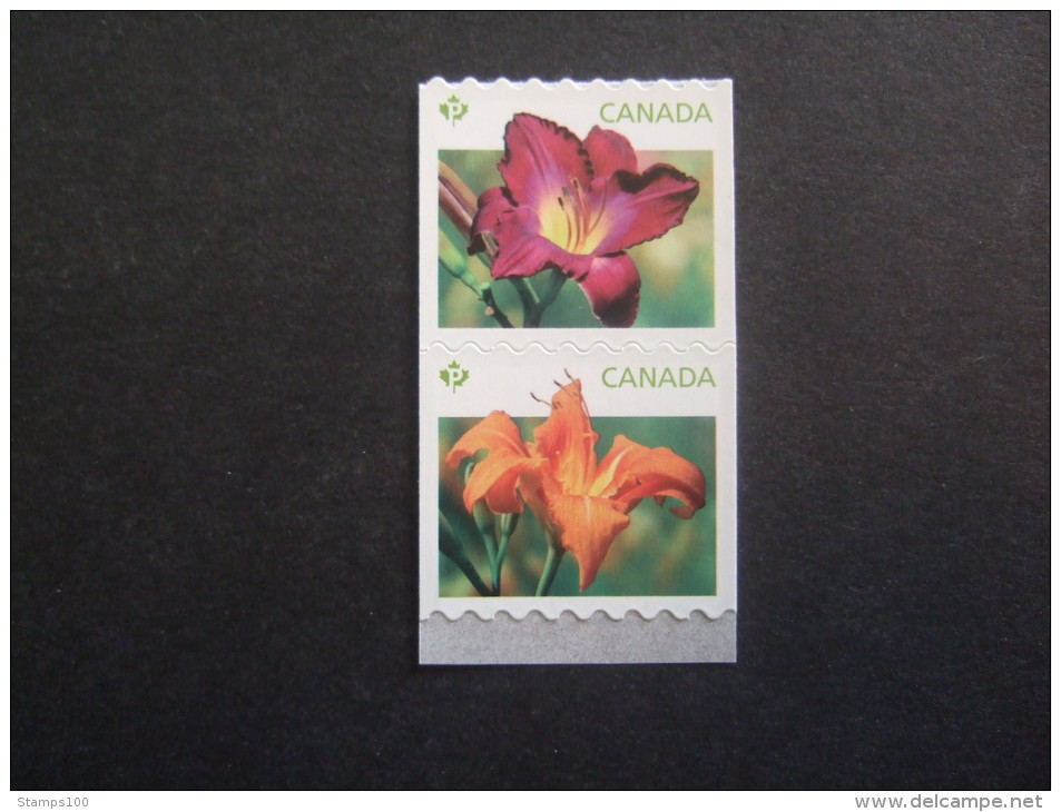 CANADA 2012  FLOWERS COIL       MNH **   (Q10-097/015) - Neufs