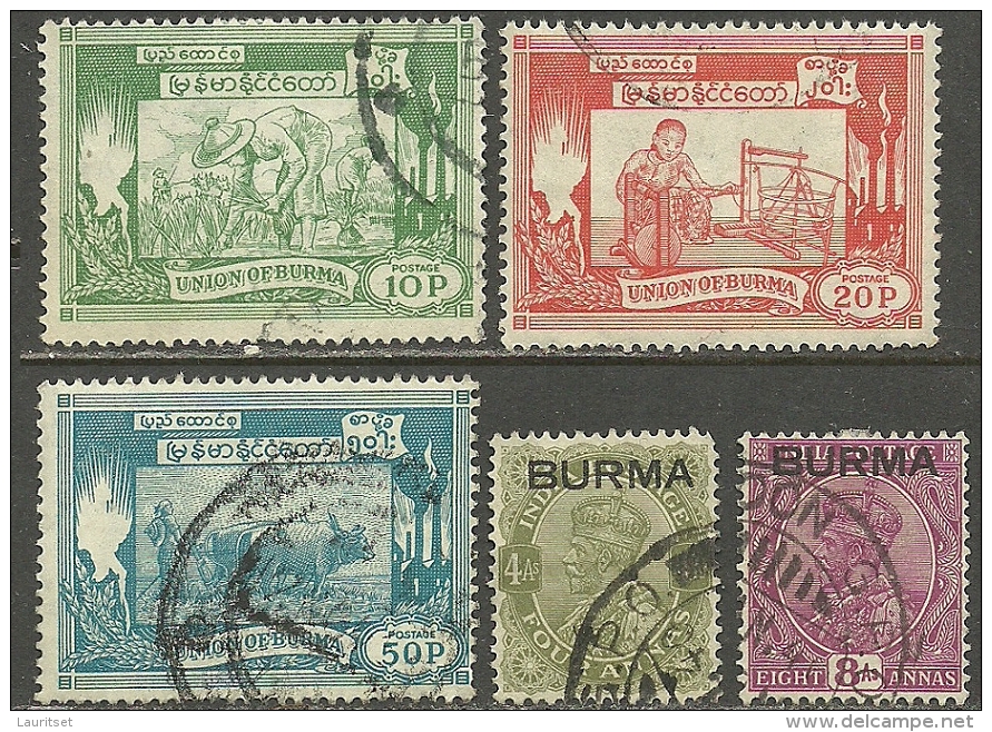 BURMA 1937 & 1954 O - Burma (...-1947)